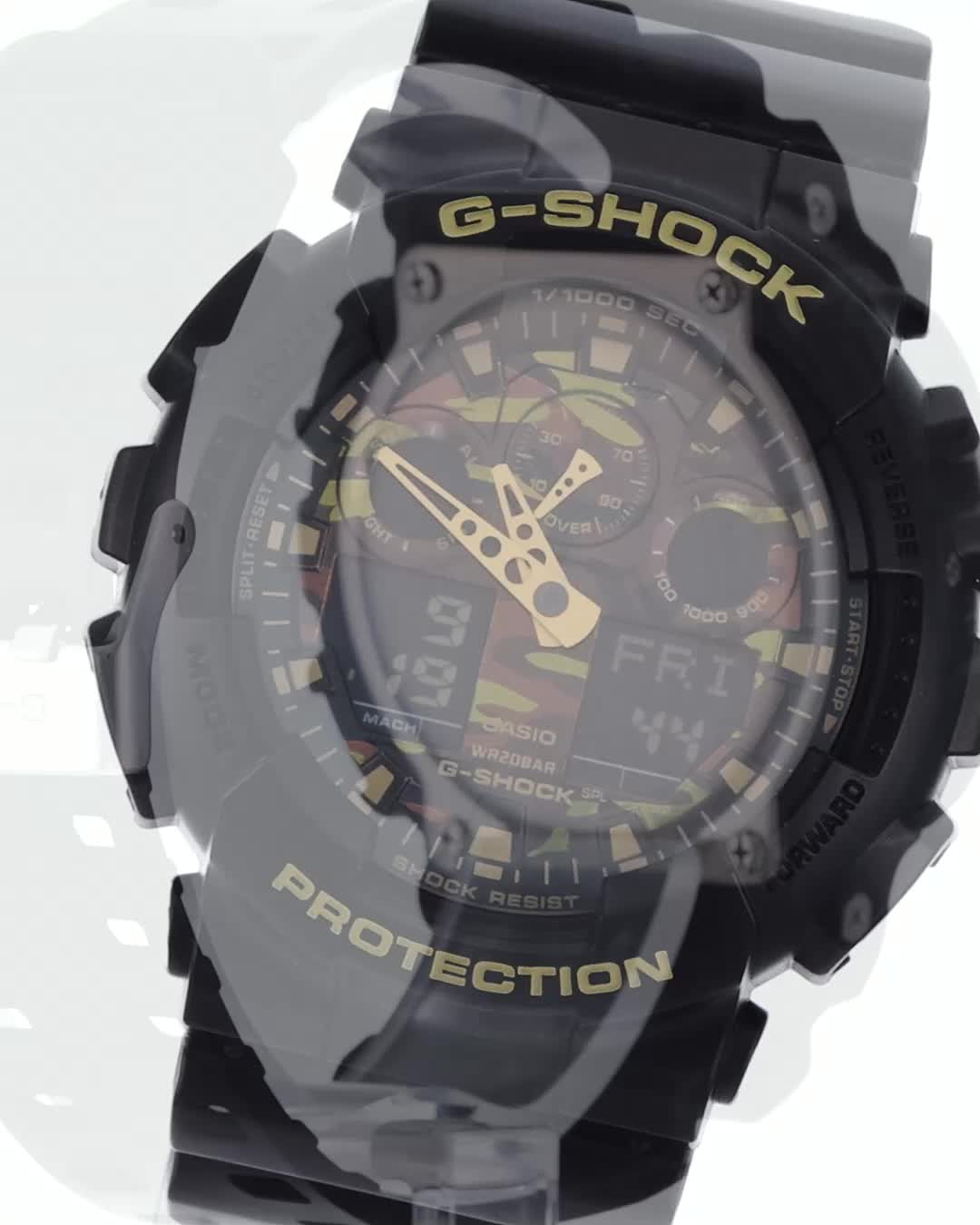 Amazon.co.jp: [カシオ] 腕時計 ジーショック GA-100CF-1A9JF ブラック